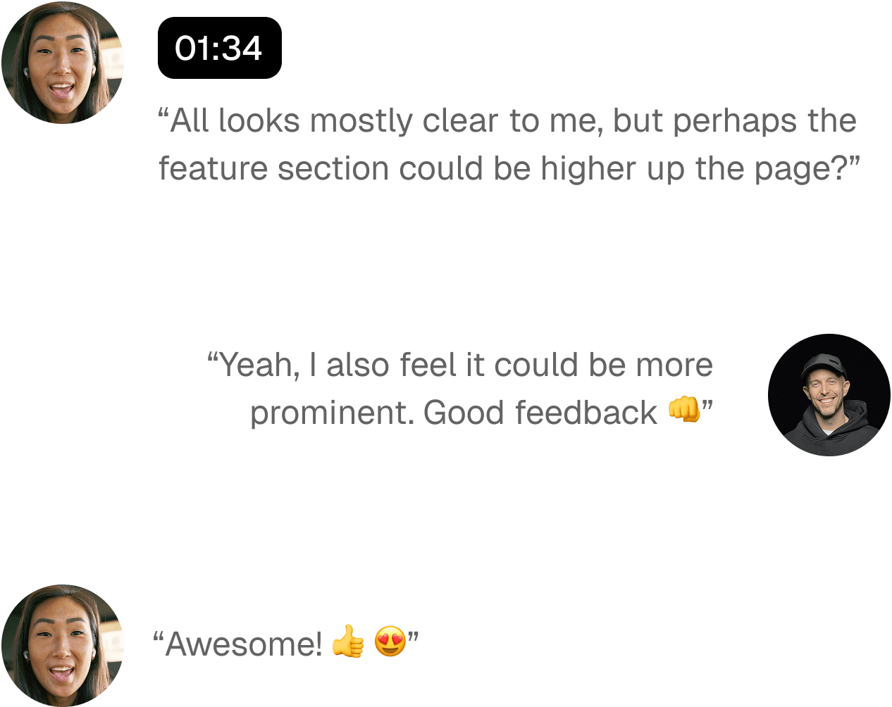 Boost collaboration with timestamped feedback.